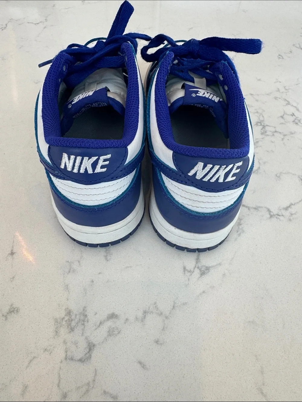 Nike Kids Royal Blue and White Low-Top Sneakers